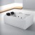 China popular two person white acrylic massage bathtub with pillow