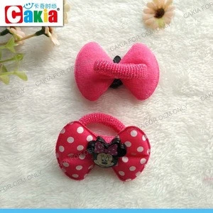China wholesale mouse elastic hair band with bow tie