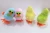 Import Chinese gift items colorful cartoon chicken toy plastic with plush wind up jumping chick toy from China