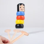 Christmas Gift Funny Kids Unbreakable Immortal Magic Wooden Man Trick Toy