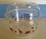 Clear Round Disposable Large PET Plastic Fruit Salad Bowl with Lid Packaging Cup