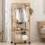 Import CLOTHES HANGER WHOLESALE floor coat corner rack wooden simple folding combination high and low coat wardrobe shelf from China