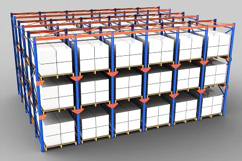 Cold Room FILO Storage Racking System Stackable Multi-layer Drive In Warehouse Rack