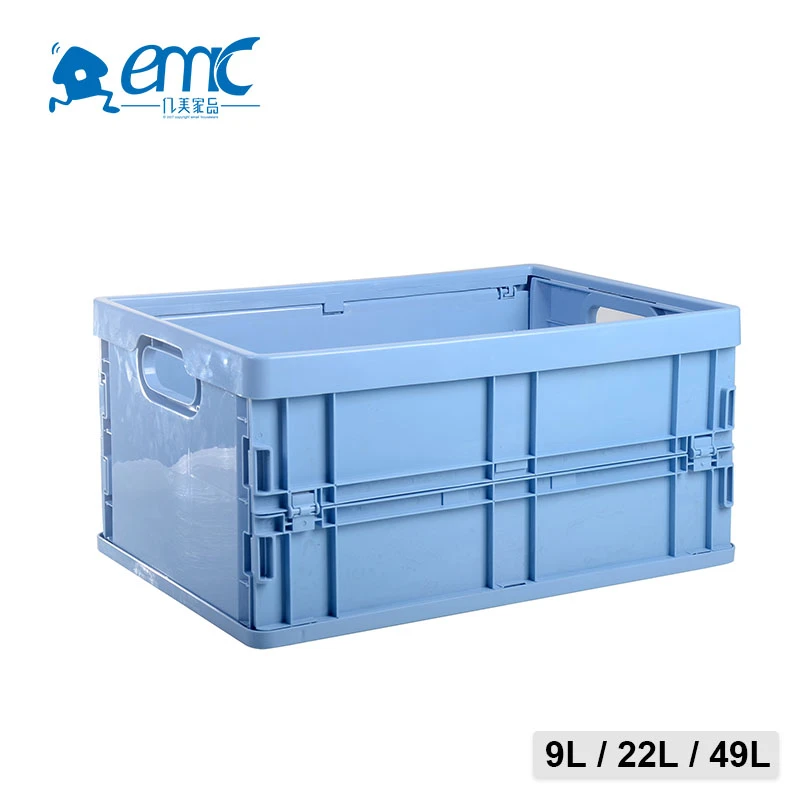 Collapsible plastic household toy and fruit crate in different size