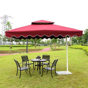 COLORFUL 10ft 3m Luxury double roof square shape aluminum rotatable outdoor yard garden patio cantilever roman parasol umbrella