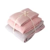 colorful bros melange yarn fabric 100%cotton jersey bed sheet set duvet covers bed linen