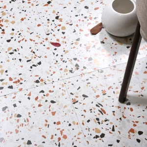 Colorful Lappato Rustic Semi-polished Terrazzo Porcelain Floor Tiles 60x60