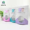 colorful resealable smell proof gravure printing stand up ziplock clear window sachets ocean bath bombs plastic packaging bag