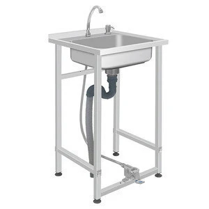 Commercial Stainless Steel Hospital Foot Pedal Operated Hand Wash Sink