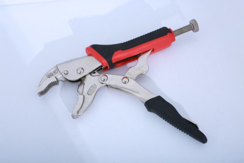 Cr-V Round jaw vice grip pliers with rubber handle