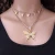 Import Creative Geometric Micro-inlaid Crystal Necklace Women Rhinestone Match Butterfly Diamond Necklaces Set Jewelry Gifts from China