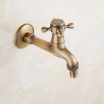 Cross handle antique bronze tap bibcock Wall Mount Laundry Garden Washing Machine Water Faucet Tap B8010