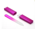 Crystal Glass Nail File with Hard Protective Case Cute Nail Files Colorful Nail Art Polishing Decoration Pedicure Tool