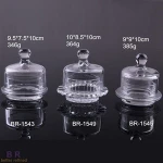 Crystal Mini Ceramic Bottom Glass Butter Dish