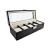Import Custom 2 Slots Storage Fine Black Pu Leather Watch Boxes from China