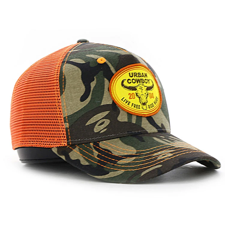 Custom Blank Hat Army Fashion Camo Mesh Top quality Men Camouflage Trucker Cap
