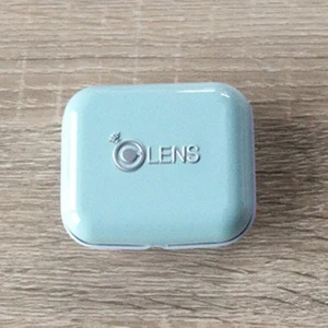 Custom cheap rectangle metal tin contact lenses case with hinge lid