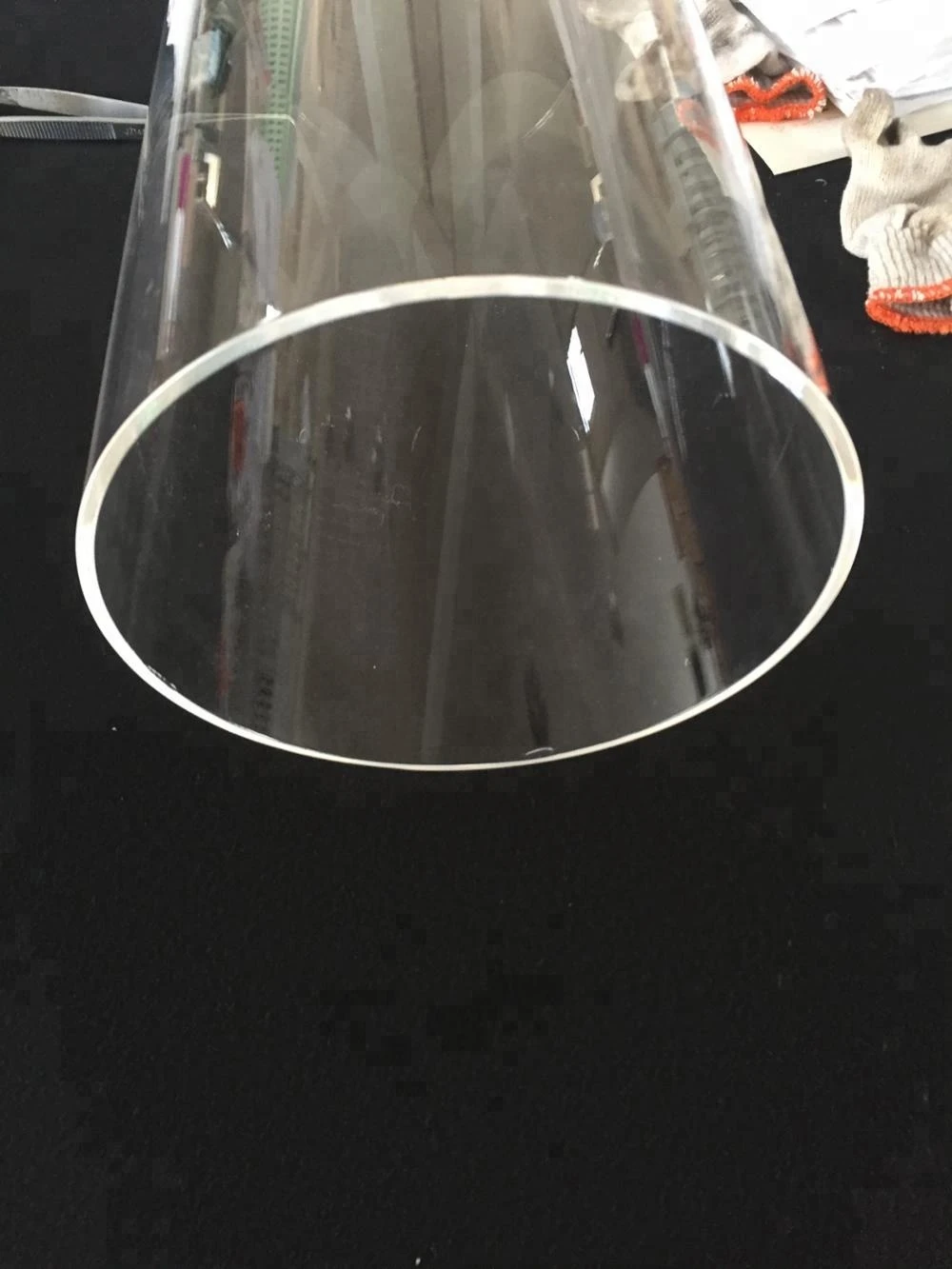 custom clear glass quartz tubing both ends open quartz glass cylinder