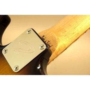 custom engraved chrome neck plate guitar