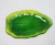 Import custom large colored hand made leaf shape glass fruit plate from China