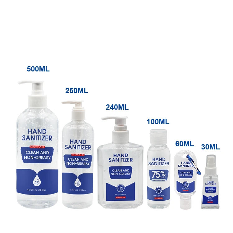 Custom logo instant foaming waterless hand sanitizering bottle gel hand wash liquid soap