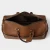 Import Custom Logo PU Smooth Leather Brown Mens Travel Duffle Weekender Overnight Bag For Men from China