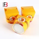 Custom made 14oz 16oz 26oz 32oz rounded foldable paper pasta wok noodle fried chicken lunch take away box