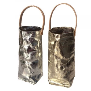 Custom made ins creative gift washing kraft paper red wine bag single red wine packaging gift box leather handbag