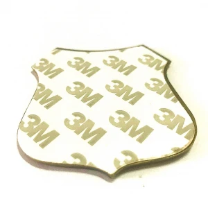 Custom made metal product type  M3 gummed metal badge