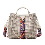 Custom New Big Cotton And Linen Handbag High Capacity Shoulder Bag