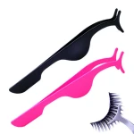Custom private label makeup tools stainless steel eyelash tweezers Colorful rounded eyelash applicator