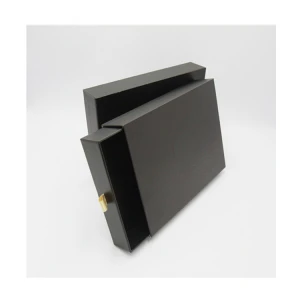 Custom Professional Design Black Paper Box Packaging Rigid Cardboard Paper Packaging Box