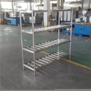 Custom Sizes Floor Stand Heavy Duty Stainless Steel Commercial Kitchen Rack Storage Shelf 4 Layers