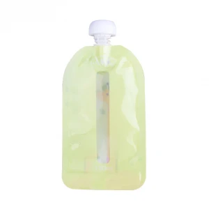Custom Unique Shape Drinking Packaging Plastic Coconut Milk Pakcing Bag Milkshake Packing with Spout
