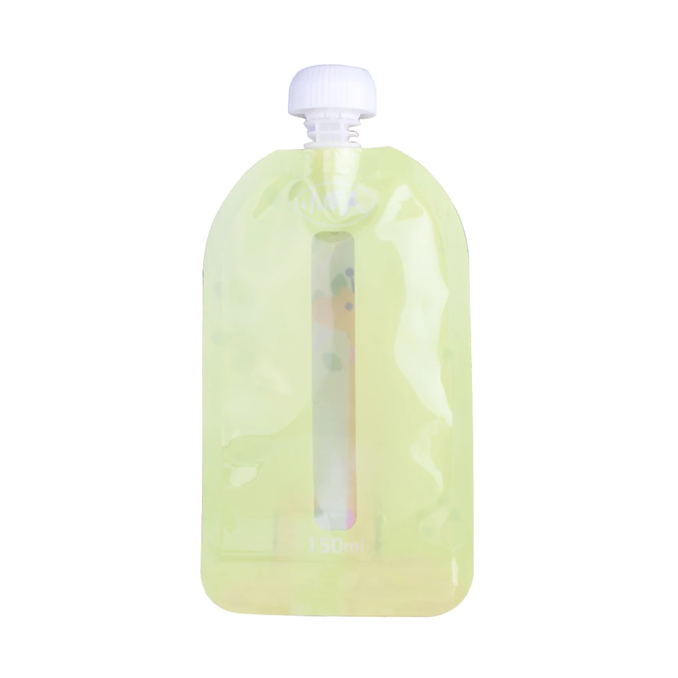Custom Unique Shape Drinking Packaging Plastic Coconut Milk Pakcing Bag Milkshake Packing with Spout