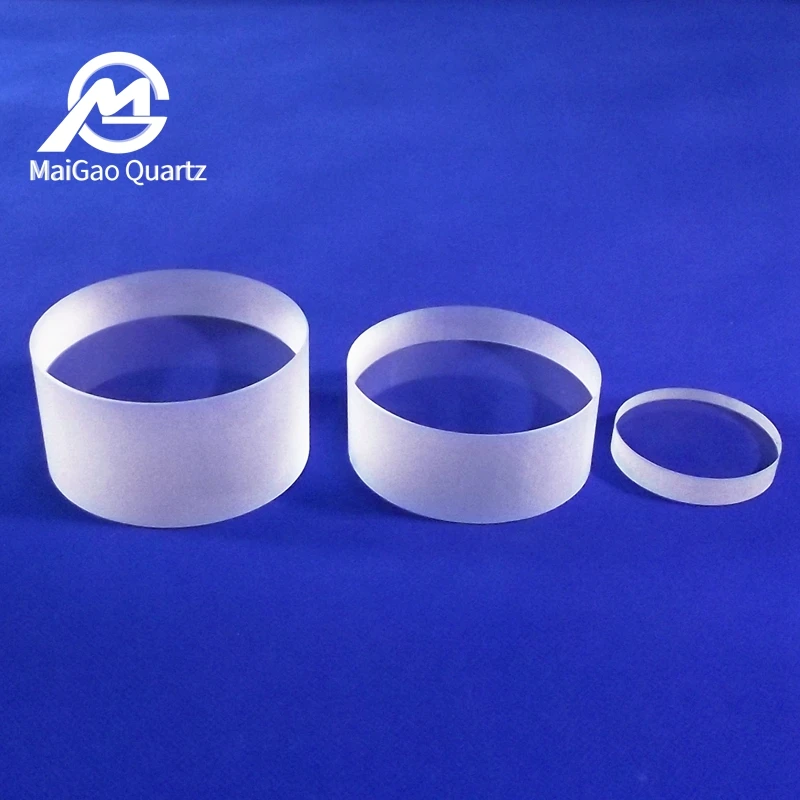 customized clear round quartz glass disc