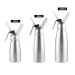 Customized Leak-Free Aluminum Cream Whipper, Hand Whipped Cream Dispenser With 3 Nozzles and Holder Dessert Tools 1 Pint