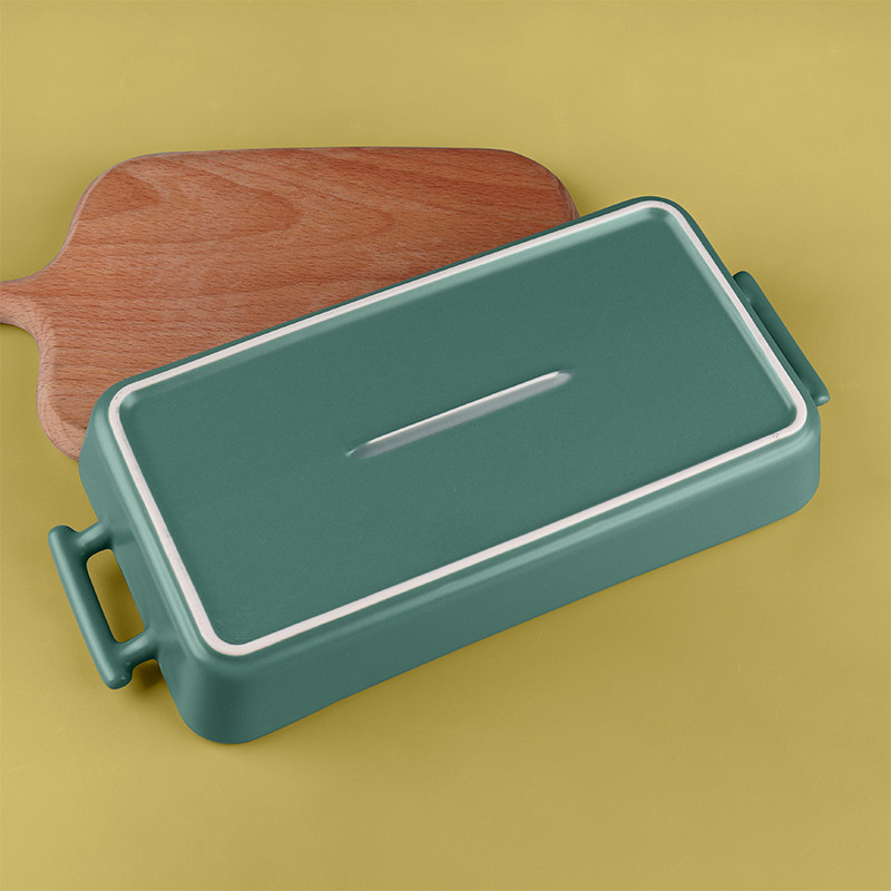Buy Customized Matte Colors Rectangle Ceramic Bakeware Porcelain Bread ...