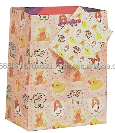 Customized Sizes and Designs Happy Birthday Coated Paper Gift Bags Celebrations Paper Bags in Unique Styles