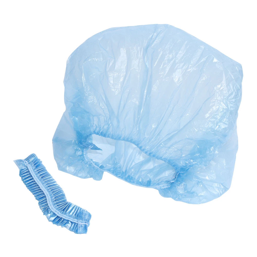 Customized waterproof plastic PE clear disposable shower cap