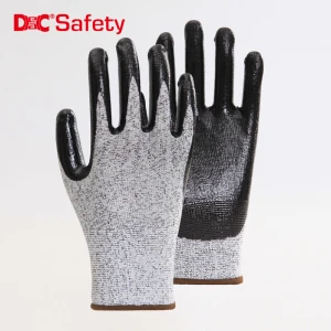 Cut-proof nitrile smooth glass processing/police safety protective gloves