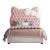 Cute pink color children&#39;s bed princess design furniture leather kids bed for bedroom