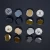 Import decorative accessories logo design round press shirt bag cloth Zinc alloy cover snapping buttons custom metal snap buttons black from China
