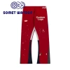 Designer Custom Dept Mens High Quality Gallery Casual Flared Jogger Track Pants Elastic Waistband Stacked Sweatpants For Men