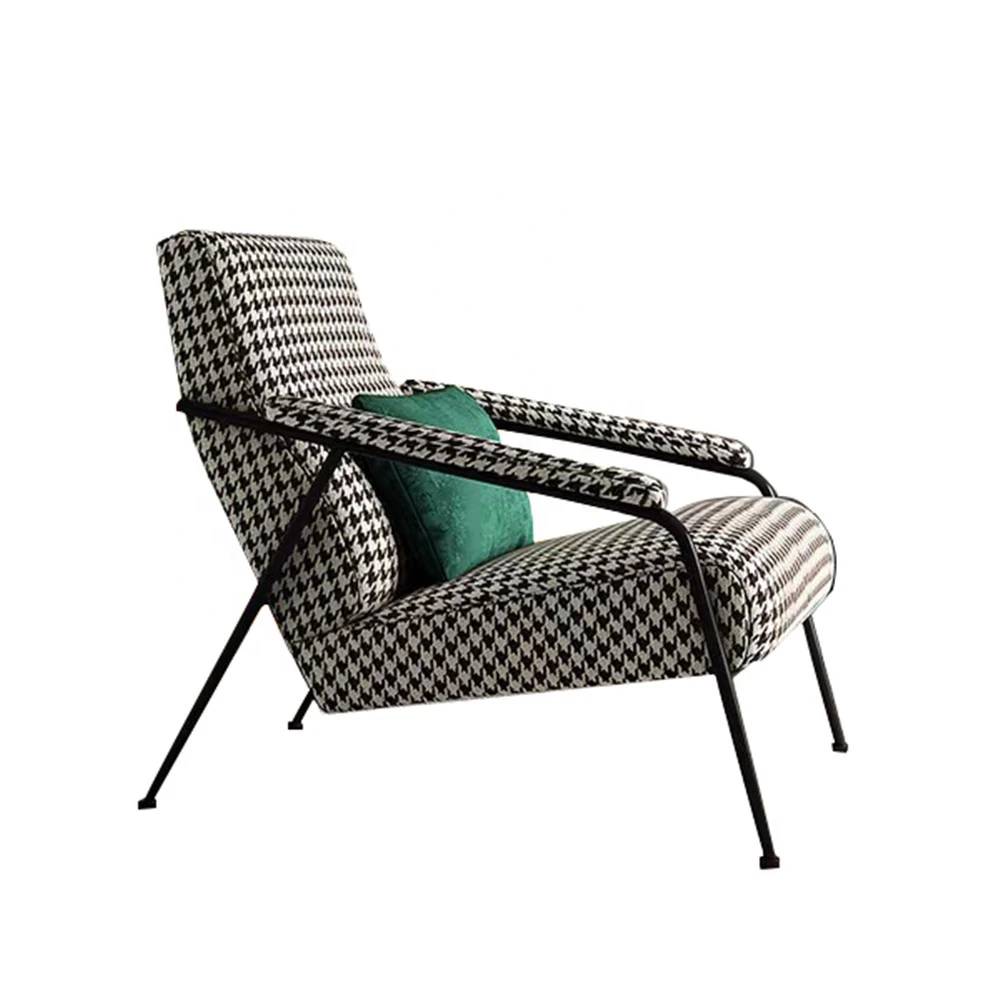 Designer swallow grid upholstered Leisure chair living room arm chair