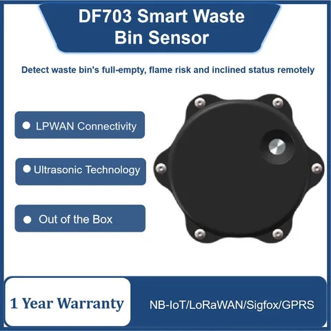 DF703 wireless ultrasonic garbage bin sensor trash bin fill detector sensor