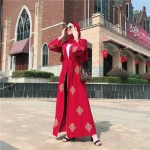 DFDM01029 New design Embroidered Open Abaya Modest Islamic Clothing with great price