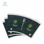 Disposable virgin wood pulp style pe coated paper cup fan with specialty paper