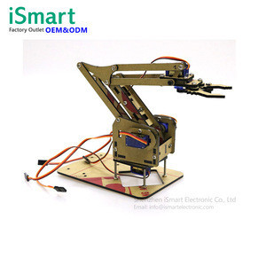 Buy Diy Acrylic Arduino Robot Arm Robot Claw Kit 4 Dof Axis Toys ...