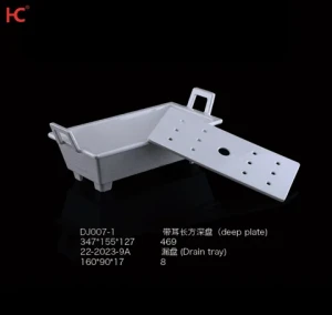 DJ007-1 wholesale restaurant food grade hotpot meat use Rectangle Melamine Dry Ice Tableware with ear Dishes Plates for seafood